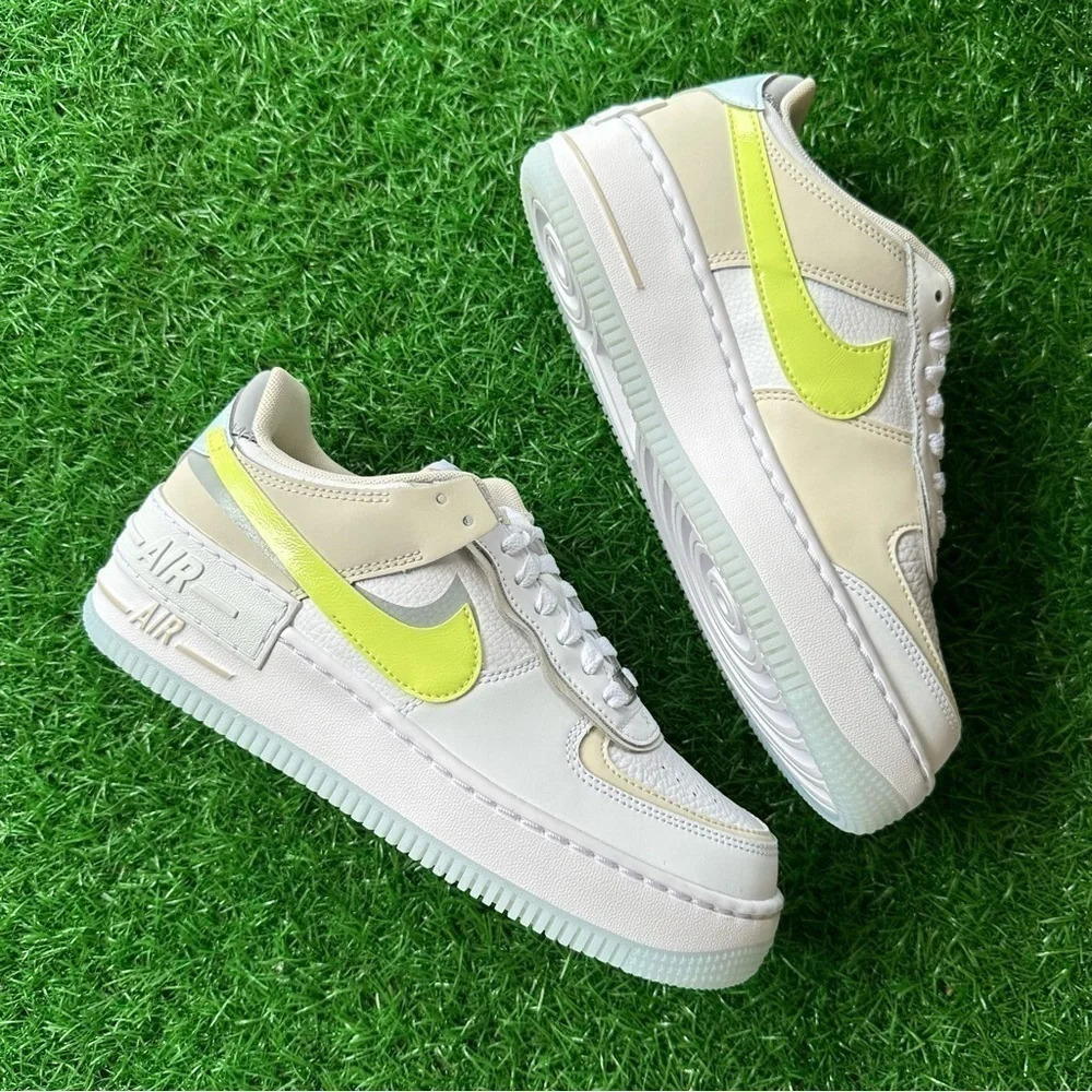 Nike Air Force 1 Shadow AF1 Lemon Twist - Picture 2 of 7